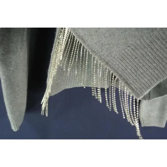 NEW,Cinq A Sept LILLIANA SWEATER in Gray sizeS#S7867
